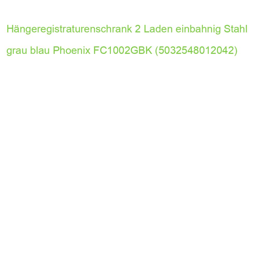 Hängeregistraturenschrank 2 Laden einbahnig Stahl grau blau Phoenix FC1002GBK (5032548012042)