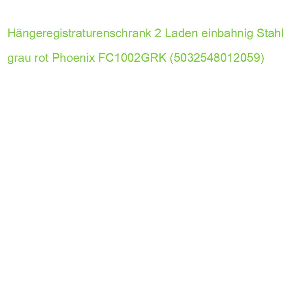 Hängeregistraturenschrank 2 Laden einbahnig Stahl grau rot Phoenix FC1002GRK (5032548012059)