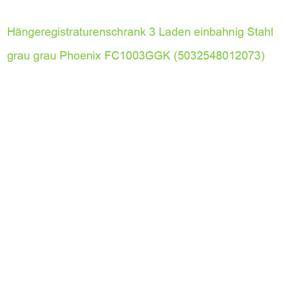 Hängeregistraturenschrank 3 Laden einbahnig Stahl grau grau Phoenix FC1003GGK (5032548012073)