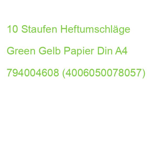 10 Staufen Heftumschläge Green Gelb Papier Din A4 794004608 (4006050078057)