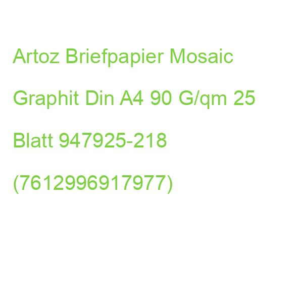 Artoz Briefpapier Mosaic Graphit Din A4 90 G/qm 25 Blatt 947925-218 (7612996917977)