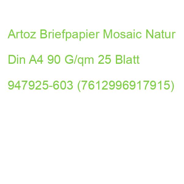 Artoz Briefpapier Mosaic Natur Din A4 90 G/qm 25 Blatt 947925-603 (7612996917915)