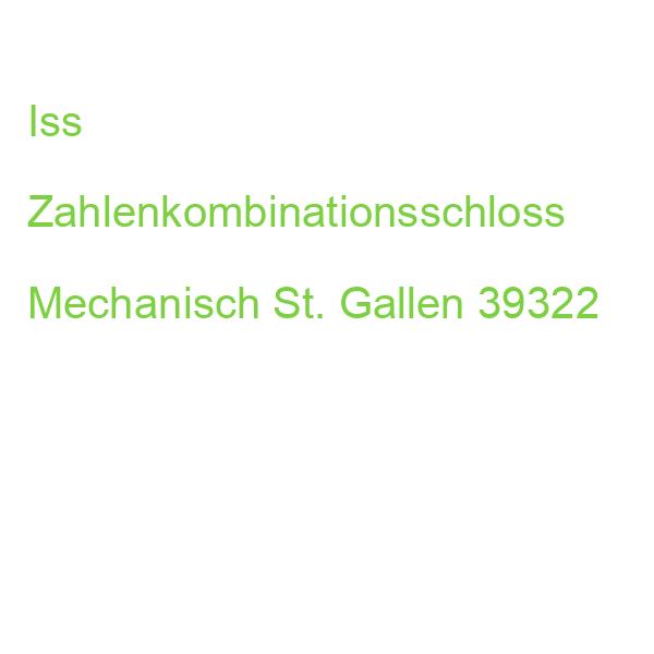 Iss Zahlenkombinationsschloss Mechanisch St. Gallen 39322