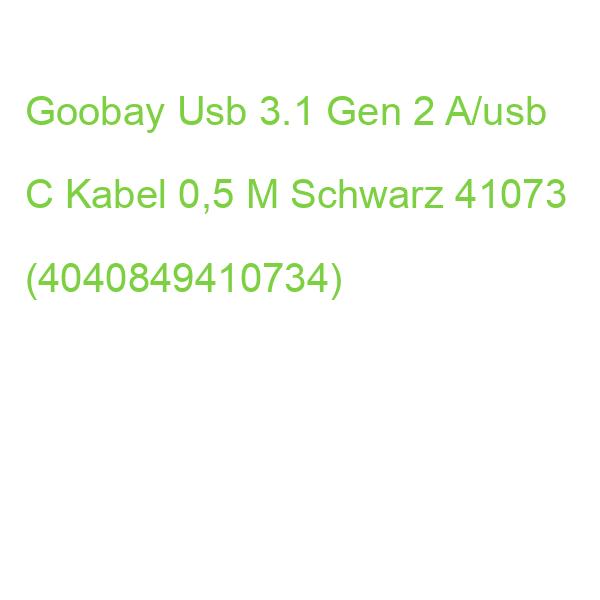 Goobay Usb 3.1 Gen 2 A/usb C Kabel 0,5 M Schwarz, 1 St. 41073 (4040849410734)