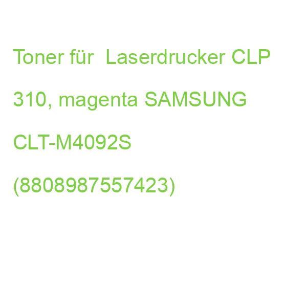 Toner für Laserdrucker CLP 310, magenta SAMSUNG CLT-M4092S (8808987557423)