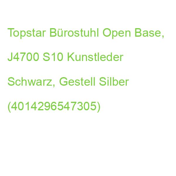 Topstar Bürostuhl Open Base, J4700 S10 Kunstleder Schwarz, Gestell Silber (4014296547305)