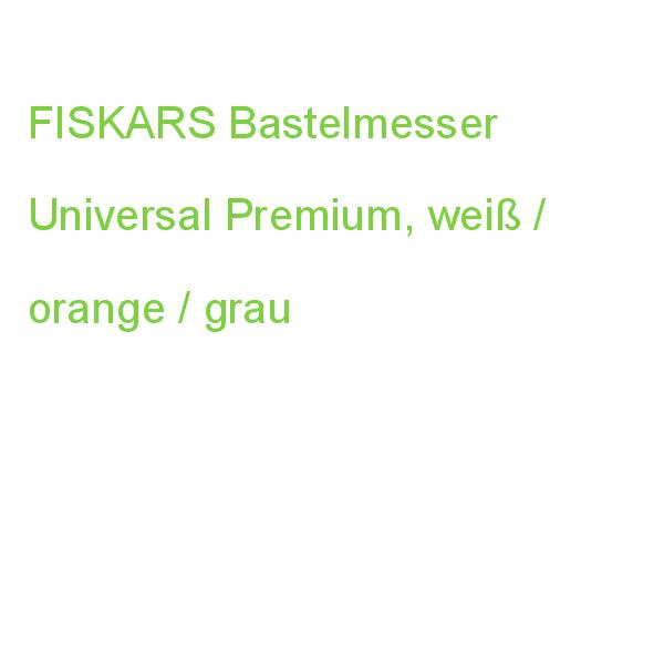  FISKARS Bastelmesser Universal Premium, weiß / orange / grau