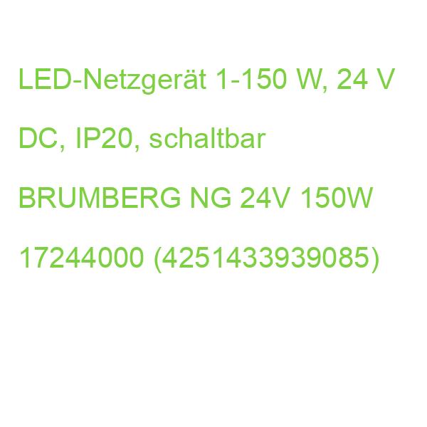 LED-Netzgerät 150 W, 24V DC BRUMBERG NG 150W schaltbar 17244000 (4251433939085)