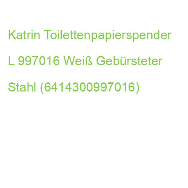 Katrin Toilettenpapierspender L 997016 Weiß Gebürsteter Stahl (6414300997016)