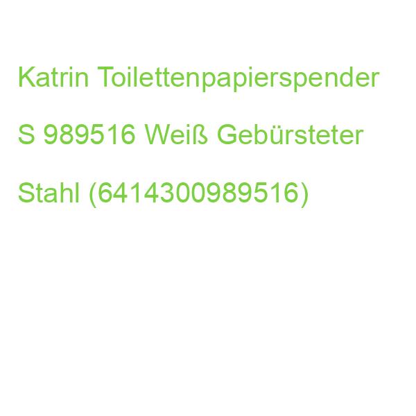 Katrin Toilettenpapierspender S 989516 Weiß Gebürsteter Stahl (6414300989516)