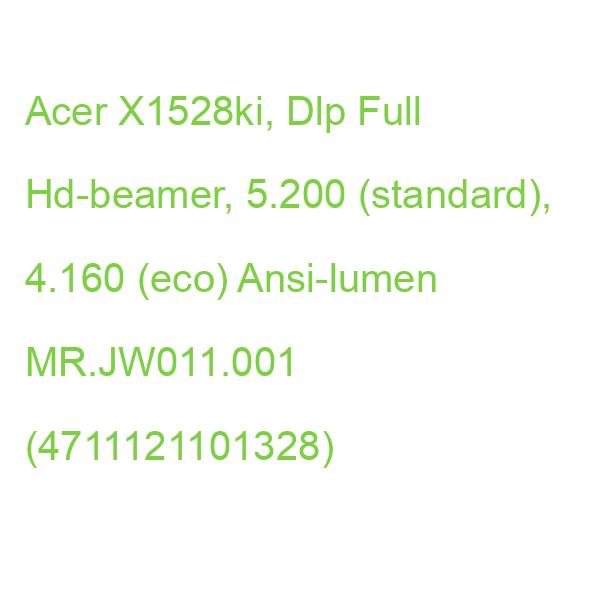 Acer X1528ki, Dlp Full Hd-beamer, 5.200 Ansi-lumen MR.JW011.001 (4711121101328)