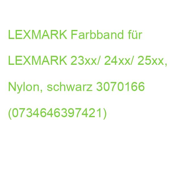 LEXMARK Farbband für LEXMARK 23xx/ 24xx/ 25xx, Nylon, schwarz 3070166 (0734646397421)