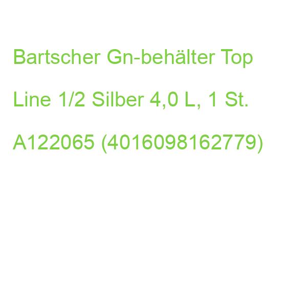 Bartscher Gn-behälter Top Line 1/2 Silber 4,0 L, 1 St. A122065 (4016098162779)
