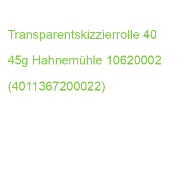 Transparente Skizzierpapierrolle 0,33x20m 40 45 g qm HAHNEMÜHLE 10620002 (4011367200022)
