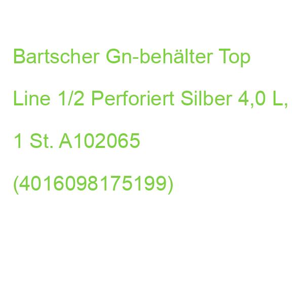 Bartscher Gn-behälter Top Line 1/2 Perforiert Silber 4,0 L, 1 St. A102065 (4016098175199)