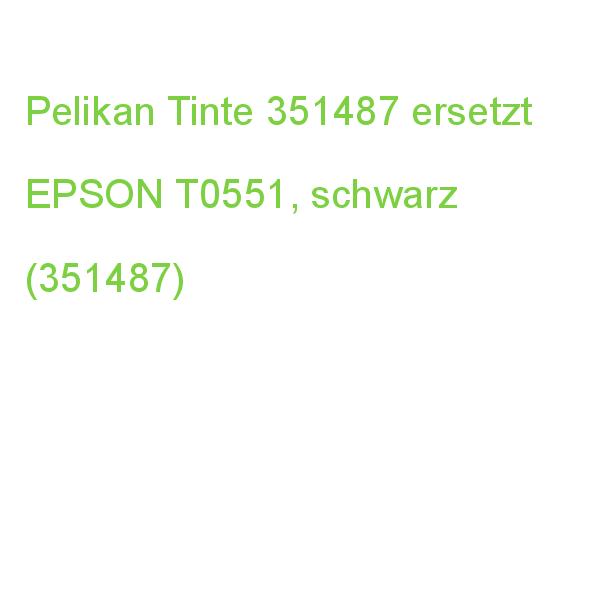  Pelikan Tinte 351487 ersetzt EPSON T0551, schwarz (351487)