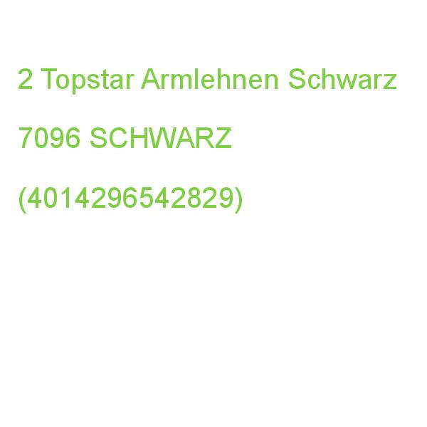 2 Topstar Armlehnen Verstellbar Schwarz Für Open Point Sy, Support Sy, Ergo Point Sy, Point 60, Point 60 Netz 7096 SCHWA