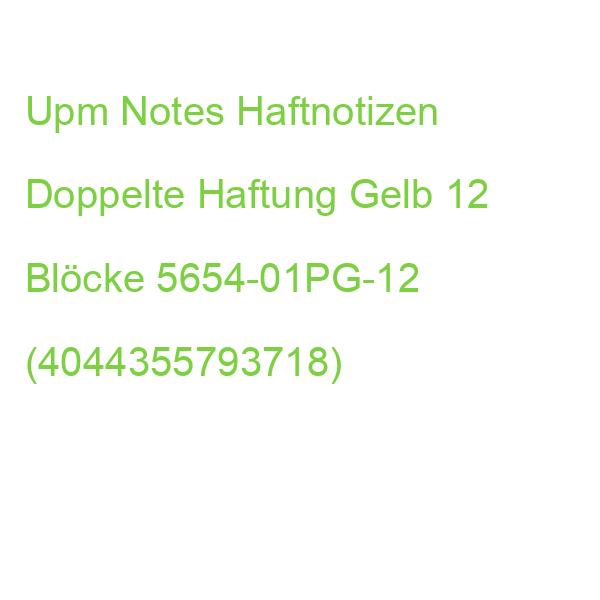 Upm Notes Haftnotizen Doppelte Haftung Gelb, 12 Blöcke 5654-01PG-12 (4044355793718)
