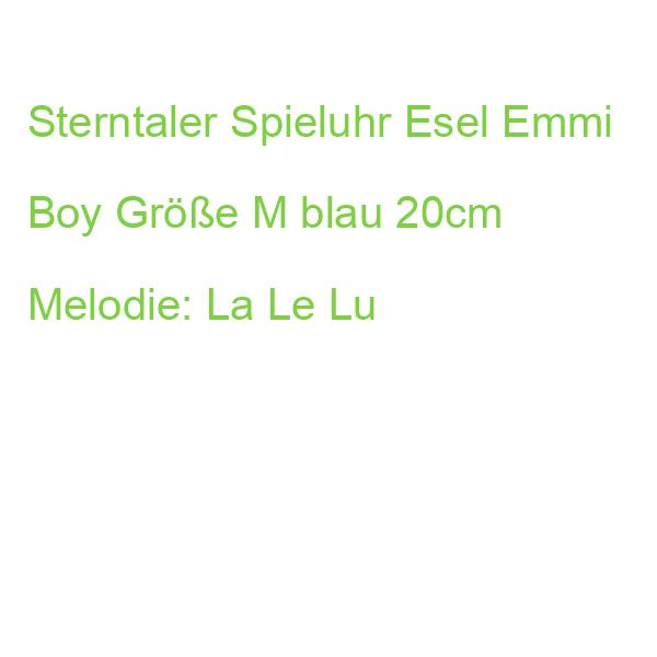 STERNTALER Spieluhr Esel Emmi Boy Größe M blau 20cm Melodie: La Le Lu (4055579103566)
