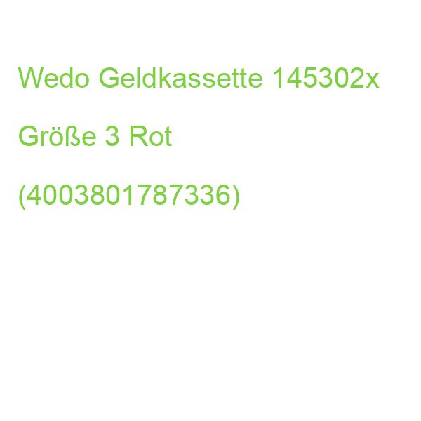 Wedo Geldkassette 145302x Größe 3 Rot (4003801787336)