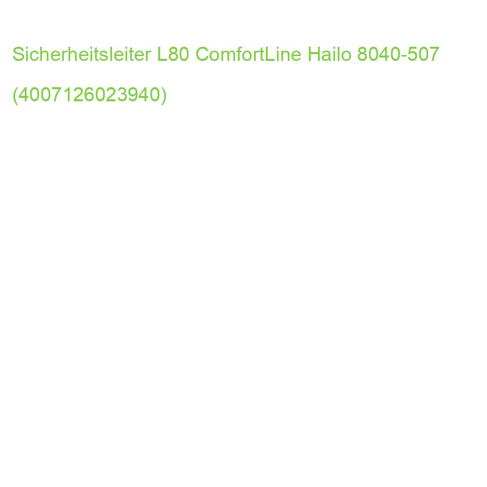Alu-Sicherheitsleiter L80 ComfortLine 5 Stufen HAILO 8040-507 (4007126023940)