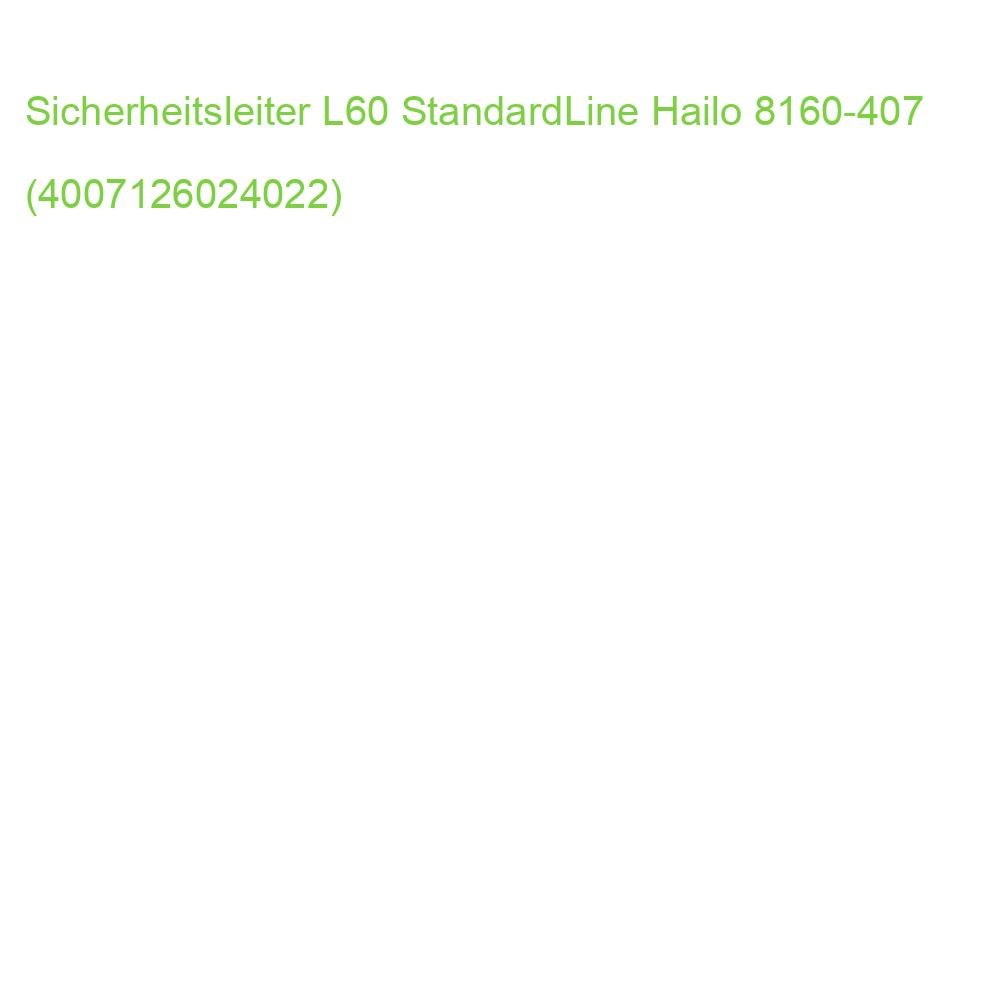 Alu-Sicherheitsleiter L60 StandardLine 4 Stufen HAILO 8160-407 (4007126024022)