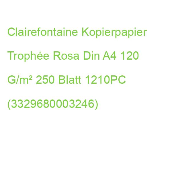 Clairefontaine Kopierpapier Trophee Rosa Din A4 120 G/qm 250 Blatt 1210PC (3329680003246)