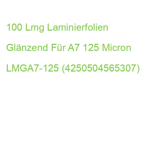 100 Lmg Laminierfolien Glänzend Für A7 125 Micron LMGA7-125 (4250504565307)