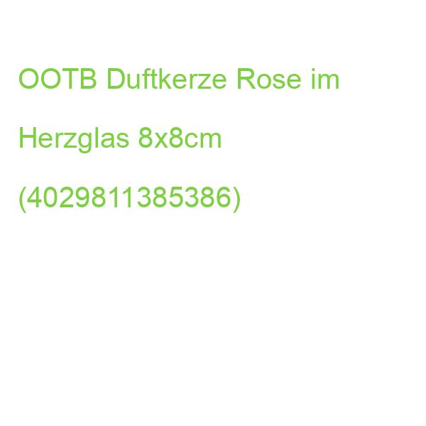 OOTB Duftkerze Rose im Herzglas 8x8cm (4029811385386)