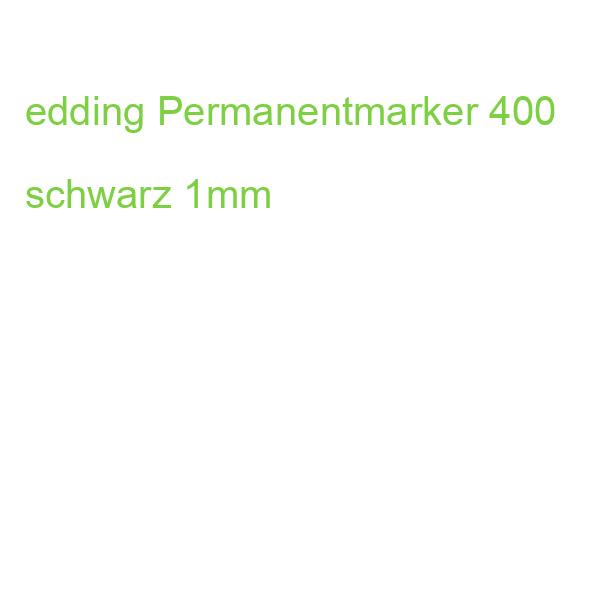 edding Permanentmarker 400 schwarz 1mm