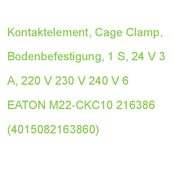 M22-CKC10 KONTAKTELEMENT BODENBEF. 1 S EATON BODENBEFESTIGUNG 216386 (4015082163860)