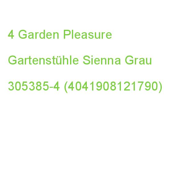 Garden Pleasure Gartenstühle Mit Armlehnen Sienna Grau, Metall, 4 St. 305385-4 (4041908121790)