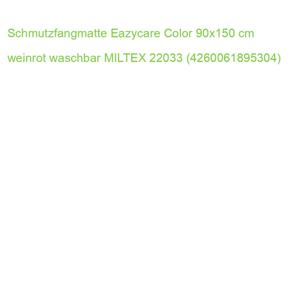 Schmutzfangmatte Eazycare Color 90x150 cm weinrot waschbar MILTEX 22033 (4260061895304)