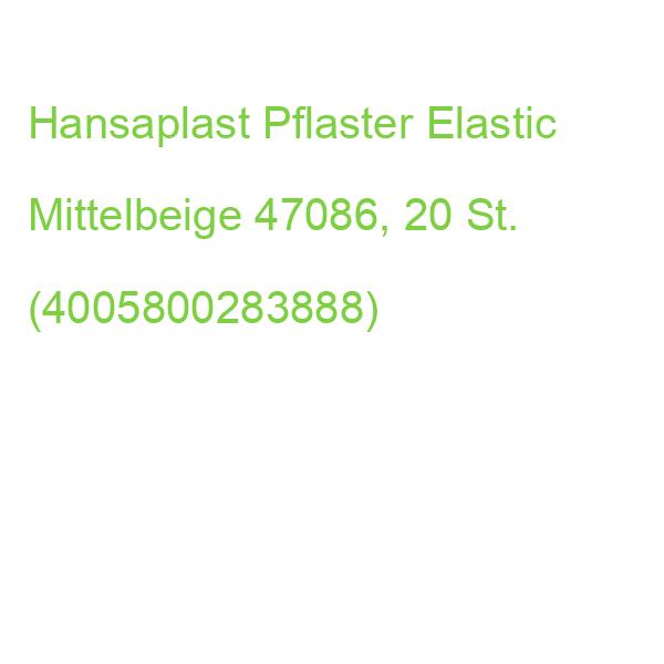 Hansaplast Pflaster Elastic Mittelbeige 47086, 20 St. (4005800283888)