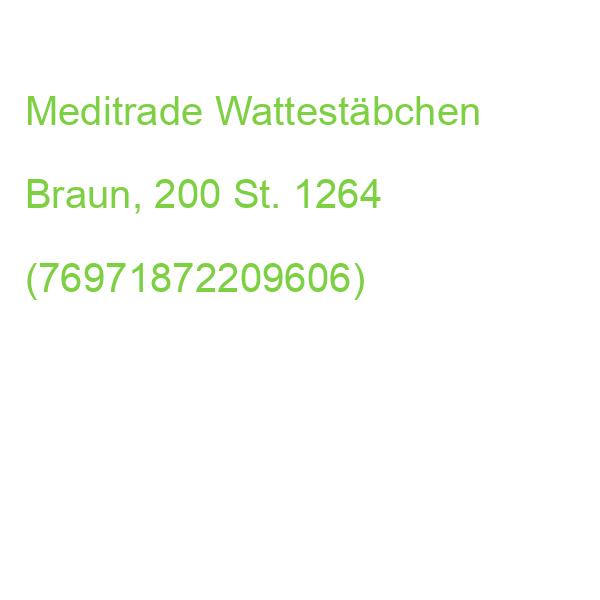 Meditrade Wattestäbchen Braun, 200 St. 1264 (76971872209606)