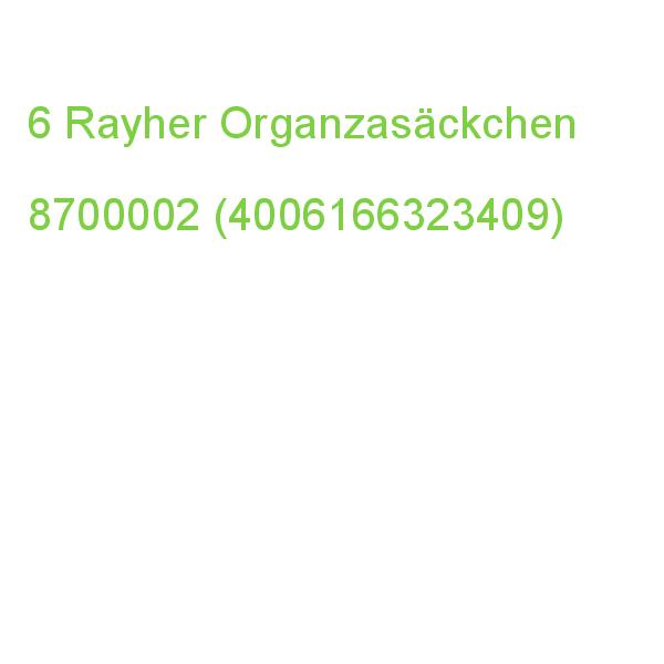 Rayher Organzasäckchen 7,5 X 10,0 Cm 6 St. 8700002 (4006166323409)