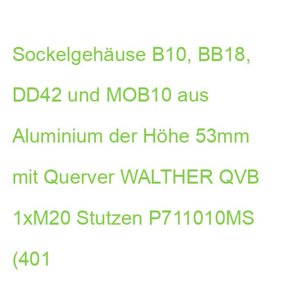 Procon Sockelgehäuse B10 WALTHER QVB 1xM20 mit Stutzen P711010MS (4015609603688)