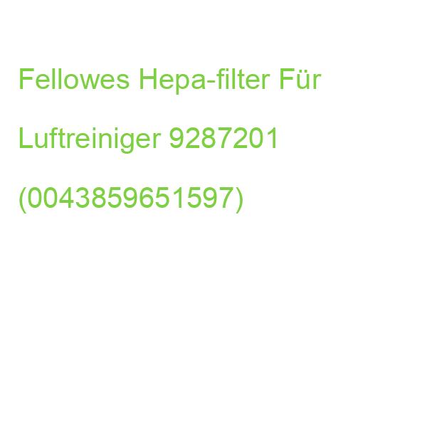 Fellowes Hepa-filter Für Luftreiniger 9287201 (0043859651597)
