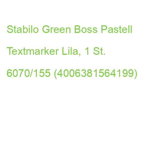 Stabilo Green Boss Pastell Textmarker Lila, 1 St. 6070/155 (4006381564199)