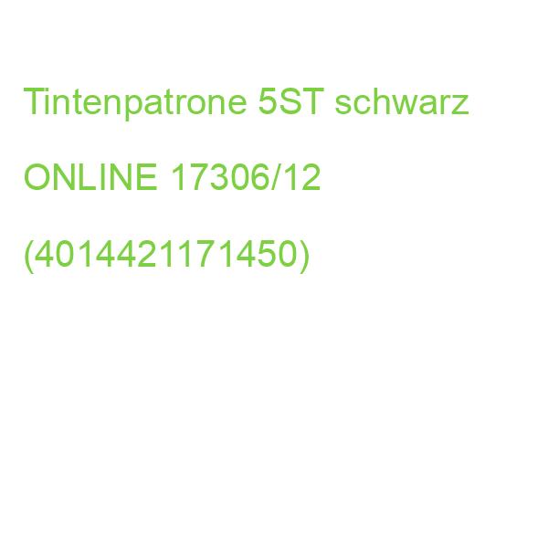 Tintenkombipatrone 5 Stück schwarz ONLINE 17306/12 (4014421171450)