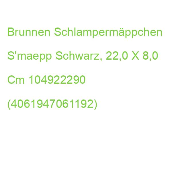 Brunnen Schlampermäppchen S'maepp Schwarz, 22,0 X 8,0 Cm 104922290 (4061947061192)
