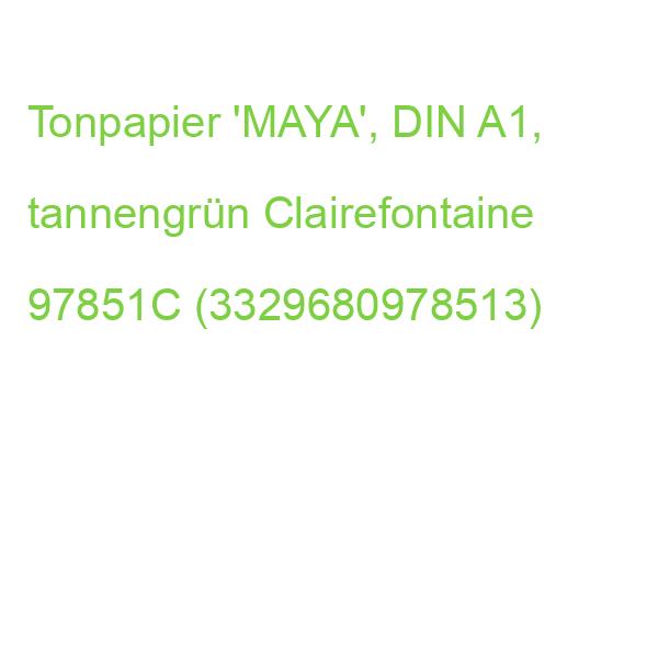 Tonpapier 'MAYA', DIN A1, tannengrün Clairefontaine 97851C (3329680978513)