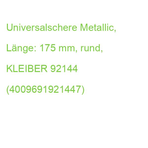 Universalschere Metallic, Länge: 175 mm, rund, KLEIBER 92144 (4009691921447)