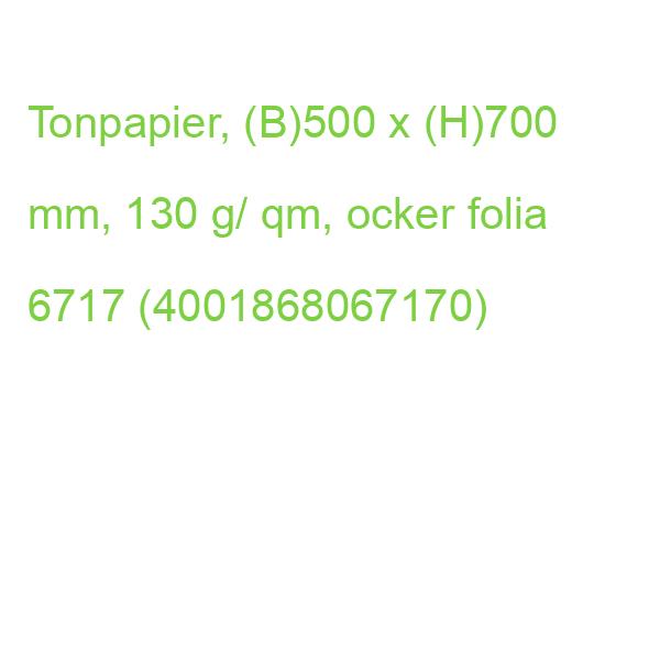 Tonpapier, (B)500 x (H)700 mm, 130 g/ qm, ocker folia 6717 (4001868067170)