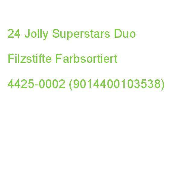 Jolly Superstars Duo Filzstifte Farbsortiert, 24 St. 4425-0002 (9014400103538)