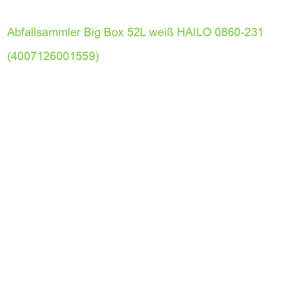 Abfallsammler Big-Box Swing XL 52 l weiß HAILO 8602310 (4007126001559)