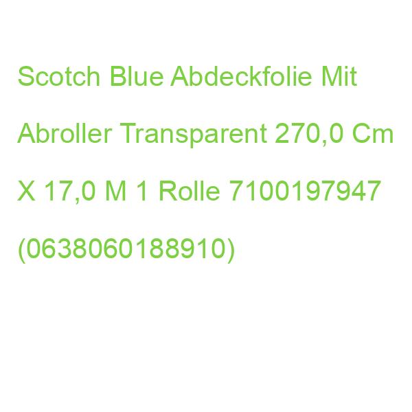 Scotch Blue Abdeckfolie Mit Abroller Transparent 270,0 Cm X 17,0 M 1 Rolle 7100197947 (0638060188910)