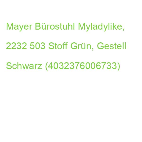 Mayer Bürostuhl Myladylike, 2232 503 Stoff Grün, Gestell Schwarz (4032376006733)