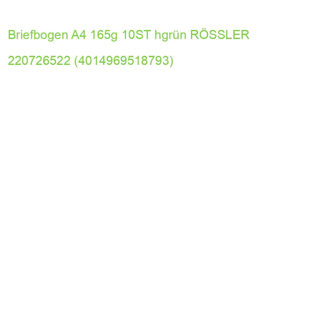 Coloretti Briefbogen A4, 165g 10 Blatt hellgrün RÖSSLER 220726522 (4014969518793)