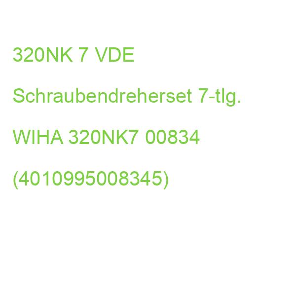 320NK 7 VDE Schraubendreherset 7-tlg. WIHA 320NK7 00834 (4010995008345)